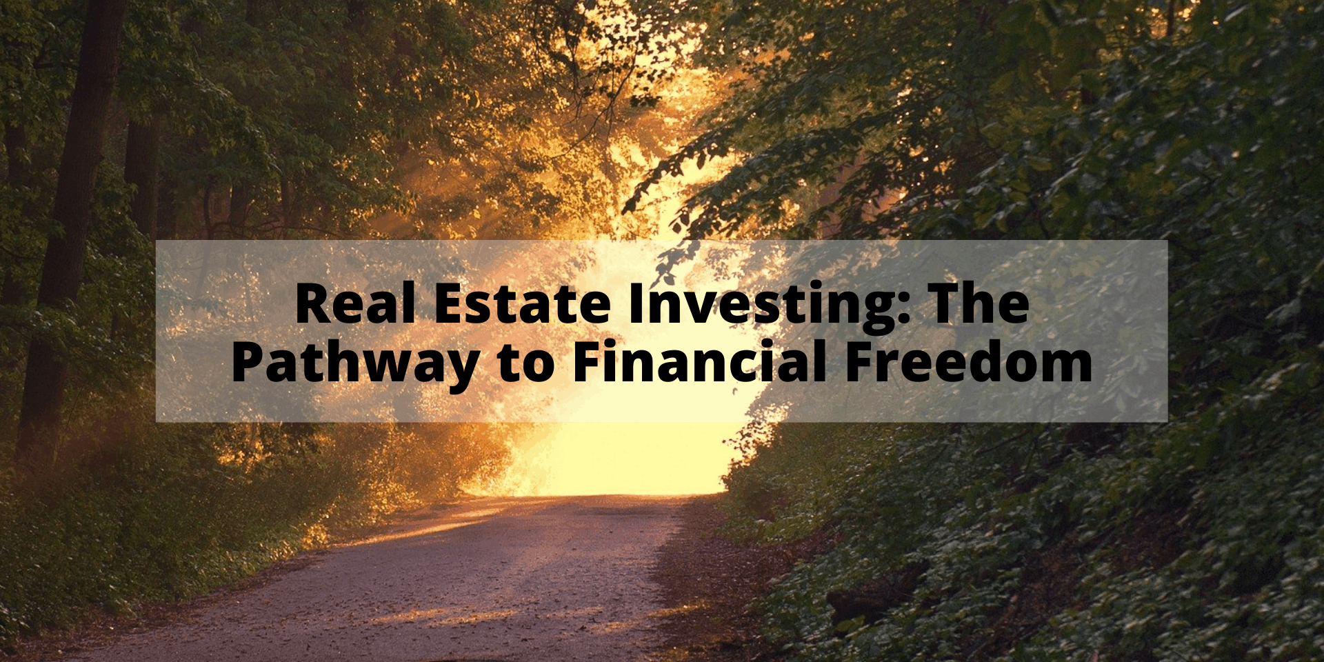 Real Estate Investing The Pathway to Financial Freedom