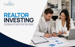 Realtors reviewing investment calculations and property financial data for their own real estate deals.