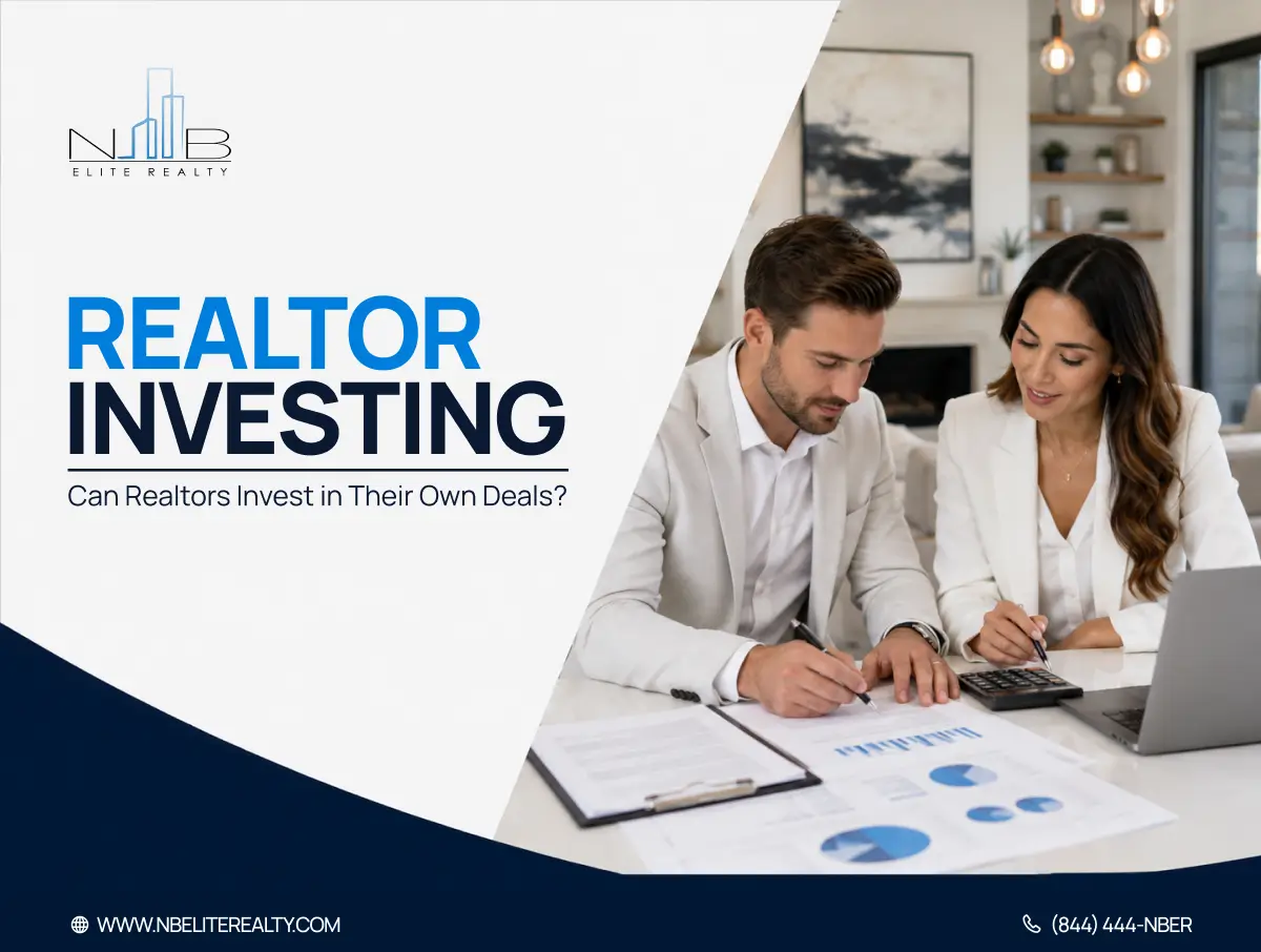 Realtors reviewing investment calculations and property financial data for their own real estate deals.
