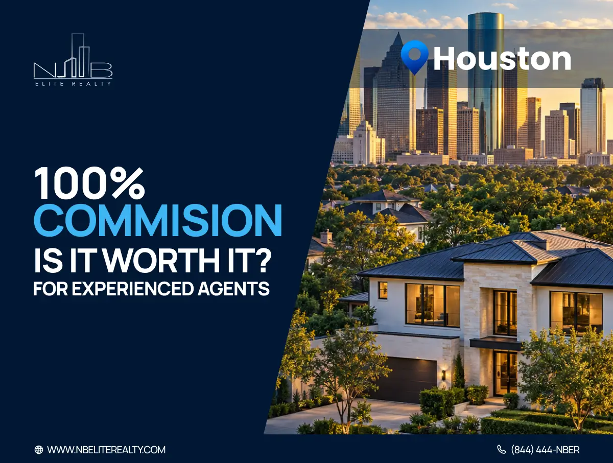100% commission real estate brokerage in Houston: experienced agent with the Houston